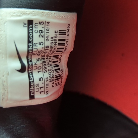 Rare Nike Hypervenom Phelon Turf 599846-016 Black Crimson Soccer Shoes. - Picture 10 of 12